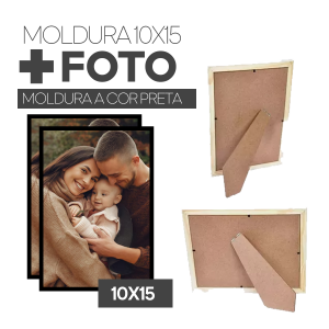 Foto com Moldura Preta Papel foto 260g + Moldura Preta 10x15 / 15x21 / 20x30  Brilho Acetinado  